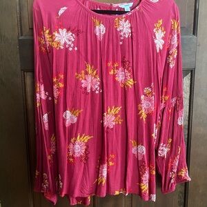 Sonoma Pink Floral  Blouse
